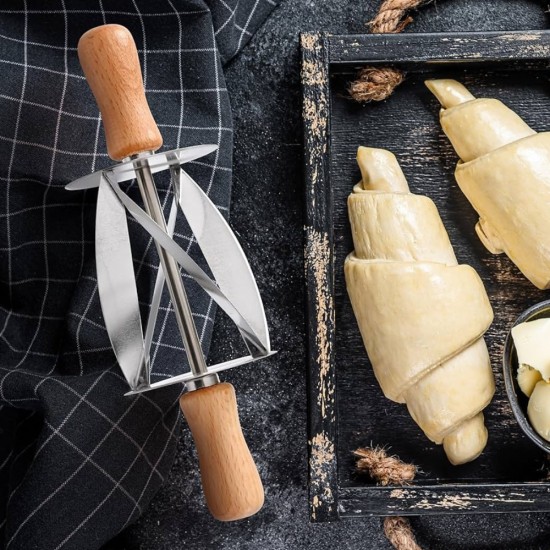 Stainless Steel Rolling Croissant Cutter